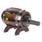 Vintiquewise Wooden Wine Barrel Shaped Vintage Decorative Single Bottle Wine Holder QI003661 - alternate 1